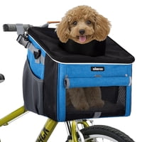 Cesta De Bicicleta Para Perros Babeyer, Con Laterales Blandos, Para Mascotas, Azul
