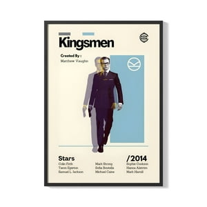 Creango - Cuadro Poster Enmarcado Kingsmen Diseño 2 Decorativo