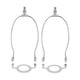 thumbnail image 3 of 2 piezas de pantalla de lámpara, accesorios de iluminación de arpa, soporte, Base de luz, accesorio de luz, arpa de lámpara para mesa/luz de suelo Plata, 3 of 5