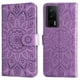 thumbnail image 1 of Funda tipo cartera FOXDOCK para Xiaomi Poco F5 Pro , diseño girasol en relieve, cuero PU, cierre magnético, soporte y tarjetero, 1 of 5