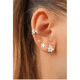 thumbnail image 3 of Aros De Flor Plata Fina 925 Pendientes Zarcillos, 3 of 3
