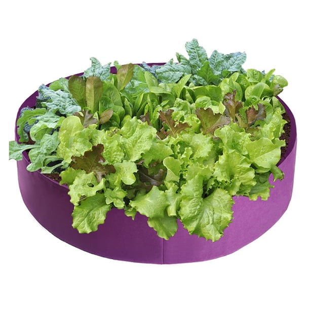 Bolsas para cultivo de plantas, macetas redondas elevadas para jardín, contenedor de tela transpirable y duradero para patatas, verduras y frutas, jardinería y exteriores.