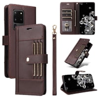 Foxdock Funda Tipo Cartera Para Samsung Galaxy S20 Ultra – Cubierta De Cuero Pu Con Múltiples Ranuras, Bolsillo Para Efectivo Y Correa De Muñeca