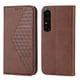 thumbnail image 1 of Funda Flip FOXDOCK para Sony Xperia 5 IV , Estilo Billetera con Diseño Rombo, Correa de Mano y Soporte, Uso Diario, 1 of 6