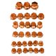 thumbnail image 5 of Tapa de tornillo de motocicleta de 30 piezas Tornillo tapa cubierta para Yamaha naranja, 5 of 5