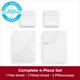 thumbnail image 4 of Juego de Ropa de Cama Mellanni Queen 4 Piezas Extra Profundo Suave Blanco, 4 of 9