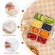 thumbnail image 4 of Bandeja para servir aperitivos WACOI dividida con tapa y asa, 1 paquete, color blanco, 4 of 7