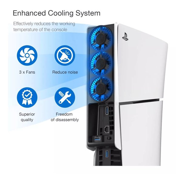 Enfriador para ps5 Slimpro Refrigeración Usb Rgb Silencioso