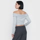 thumbnail image 2 of Polerón Mujer Full Zipper Sin Hombros Gris Corona, 2 of 5