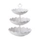 thumbnail image 2 of Soporte De Pastel De 3 Niveles Platos De Mesa De Estilo Europeo Catering Fiestas Torre Boda Tipo De Flor Blanca, 2 of 5