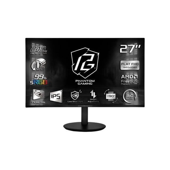 Asrock Phantom Gaming PG27FFS2E Monitor 27" Full HD 240 Hz IPS Negro
