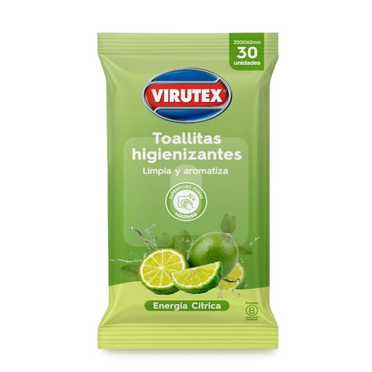 Wipes Toallas Humedas Higienizantes Bergamota 30 Un Virutex