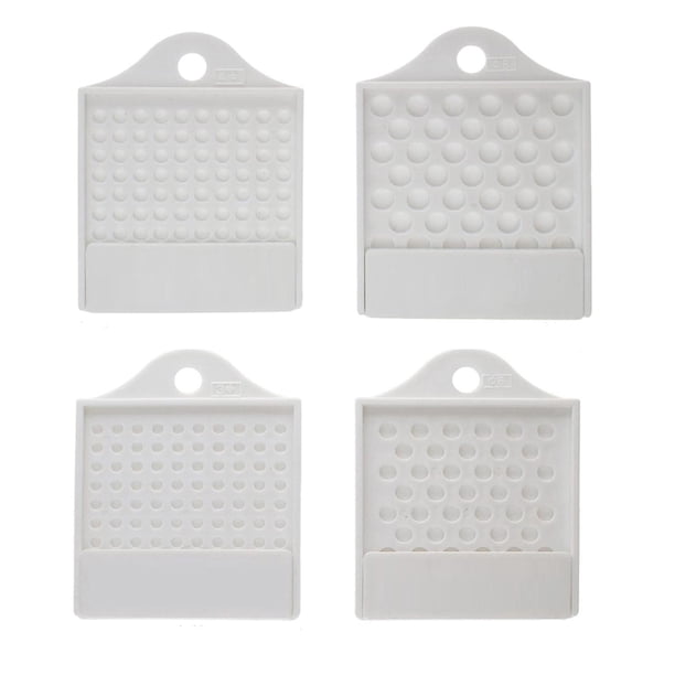 4x Tablero De Cuentas De Joyería 3/4/6/8mm Contador De Cuentas Para Hacer Joyas Bandeja Blanca