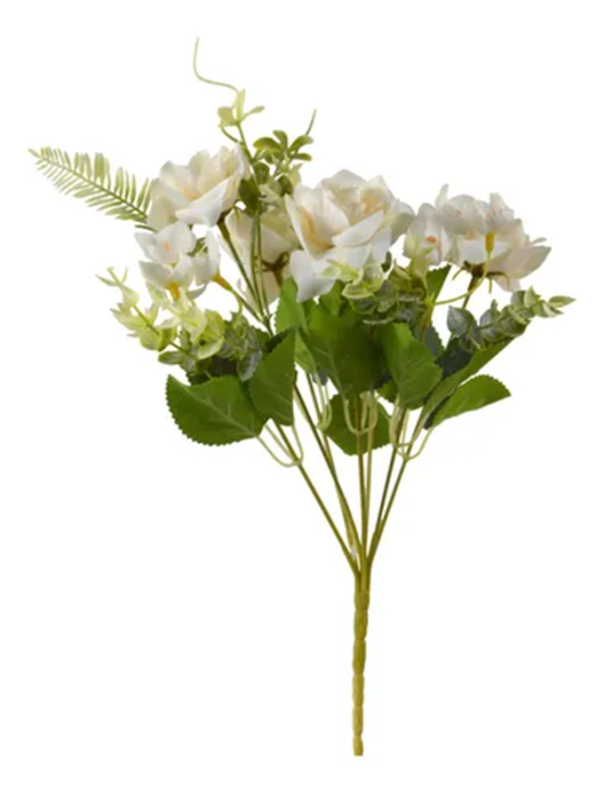 Genérico - Ramos Rosas Artificiales Pack 2 Uds 28 Cm