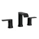 thumbnail image 1 of Grifo de baño Moen Genta, 8 pulgadas, amplio y 2 manijas, negro mate, 1 of 8