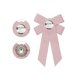 thumbnail image 3 of INSPIRE CHIC Broche de Cinta para Mujer Elegante Corbata de Lazo con Diamantes de Imitación para Vestido de Uniforme Rosa, 3 of 5