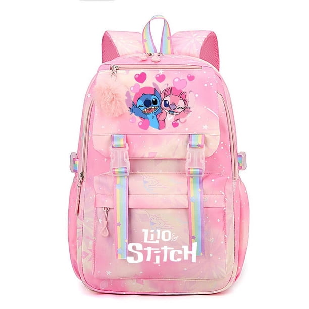 2024 Disney Lilo Stitch Women's Backpack Boys Girls Bookbag Bag Student Teenager Children Knapsack Schoolbag Rucksack Mochila
