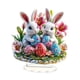 thumbnail image 1 of Decoración De Conejito De Pascua 2D Con Soporte, Adorno De Escritorio Para Gabinete, Fiesta, Festival, 1 of 5