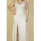 thumbnail image 3 of Vestido Largo con Escote Pronunciado y Abertura en el Muslo, Talla Grande, 3 of 5