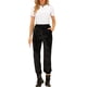 thumbnail image 2 of INSPIRE CHIC Top de Fiesta de Terciopelo para Mujer Cuello Redondo Mangas Cortas Camiseta Casual XS Blanco, 2 of 8