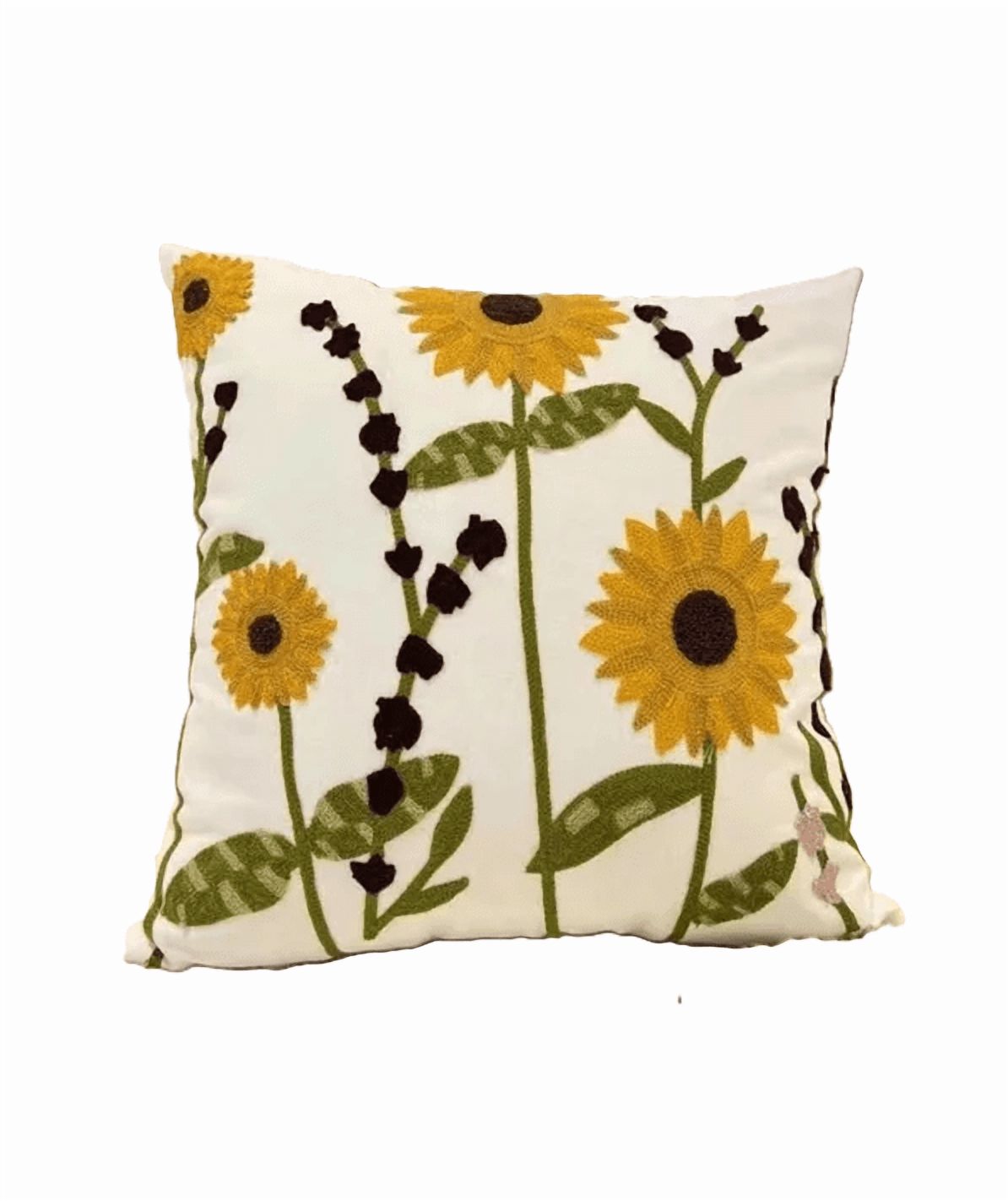 Genérico - Pack De 4 Fundas Para Cojines Sin Relleno Con Diseños Bordados Amarillo 2