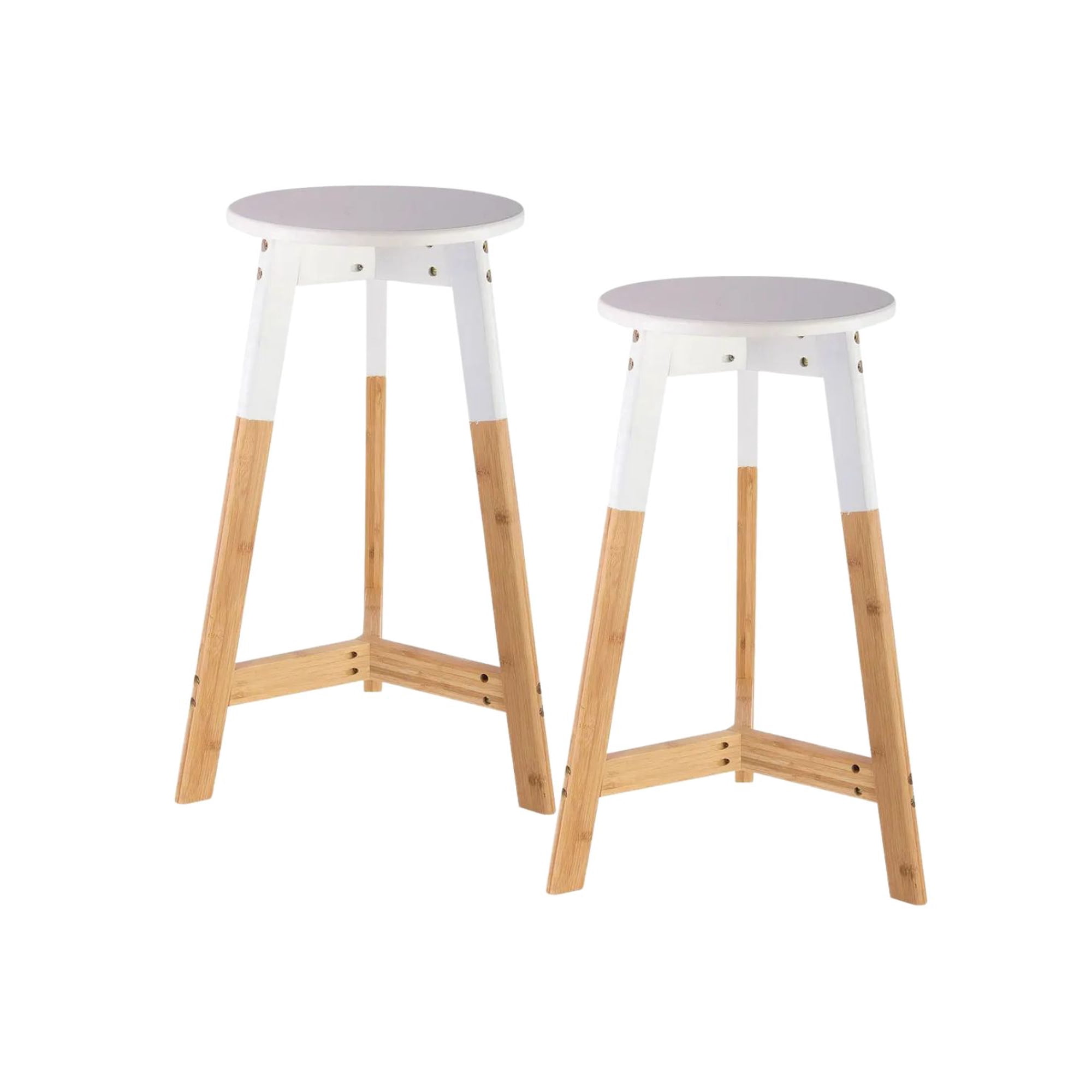 Habita2 Chile - Pack 2 Piso De Bar Sin Respaldo Homelike 65 Cm - Blanco