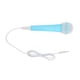 thumbnail image 5 of Micrófono con cable para niños, conector de 3,5 mm, juguete musical portátil de baja distorsión, micrófono para cantar para karaoke, fiesta familiar, color azul, 5 of 8