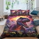thumbnail image 1 of Juego de funda nórdica Dinosaur World con estampado 3D, ropa de cama decorativa, funda de edredón con estampado de reptiles, cremallera oculta, juegos de ropa de cama, funda de edredón para, 1 of 3