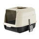 thumbnail image 2 of Caja de arena para gatos con tapa, bandeja de arena para gatos de interior, inodoro grande de doble puerta, bandeja de arena para gatos con pala para , negro, 2 of 5