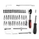 thumbnail image 5 of Juego Caja Set Dados Con Chicharra 1/4 46 Pcs Kit Maletin Herramientas Mecanicas Puntas Atornillador Llaves Allen Extensiones Profesionales FIGOIMPORT, 5 of 8