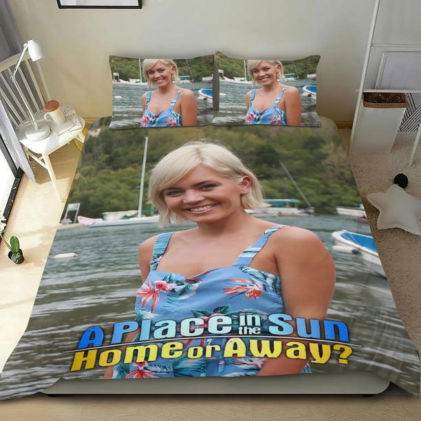 Un Lugar bajo el Sol Conjunto de sábanas temático, trío de piezas, cómodo y amigable con la piel, diseño único, regalo de decoración para el hogar para familiares, amigos y fans,135cm *200cm