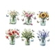 thumbnail image 2 of 6 Pegatinas De Pared Con Macetas De Flores, Calcomanías Artísticas Para Pared, Sala De Yoga, Guardería, 2 of 5