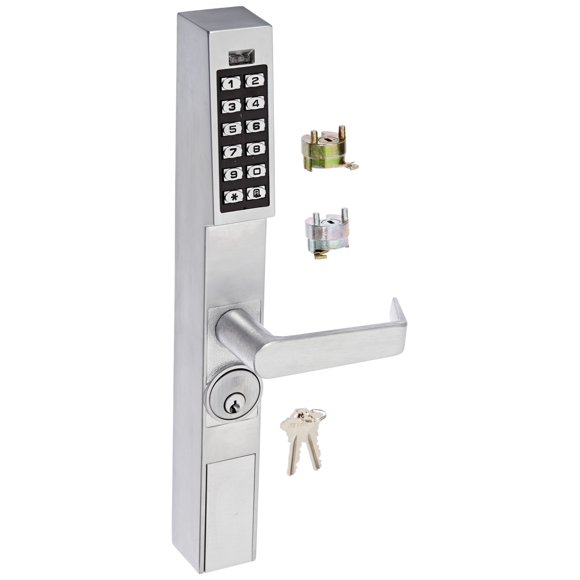Cerradura electrónica LOCK Alarm Lock Trilogy T2 de 100 usuarios, cromo satinado