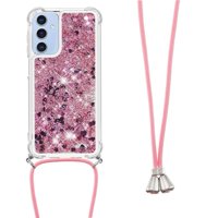 Funda Foxdock Para Samsung Galaxy A26 5G Con Cuerda Ajustable, Brillo Líquido, Protección Antigolpes Y Lente – Ideal Para Regalo