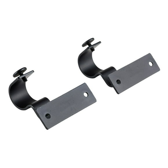 Pack 2 Unidades Soporte Simple Techo De Metal Negro 28 Mm