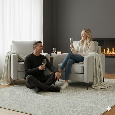 Sitial Home - Juego De Poltronas Arthur Gris Claro