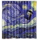 thumbnail image 1 of Cortina de ducha de Doctor Who Starry Night, juego de cortinas de baño con ganchos, tamaño 66 x 72 pulgadas, 1 of 3