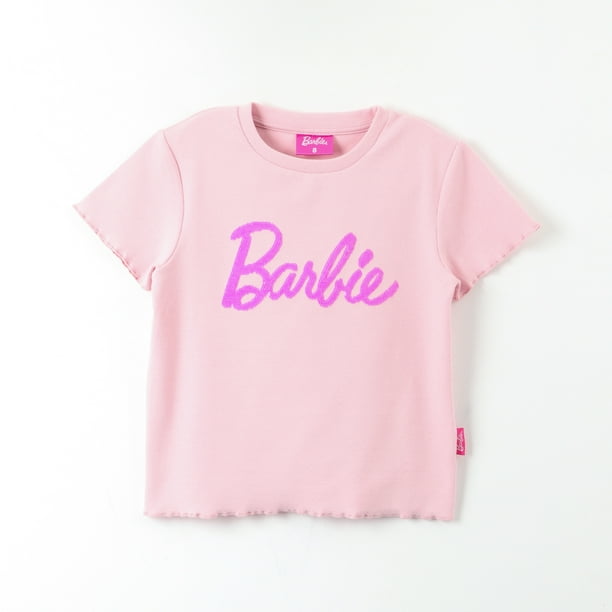 Polera Manga Corta Niña Lentejuelas Reversible Rosado Barbie
