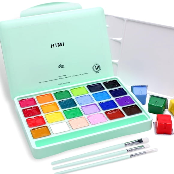 Set de pinturas ARTME HIMI, 24 colores, 30 ml, con paleta de pinceles