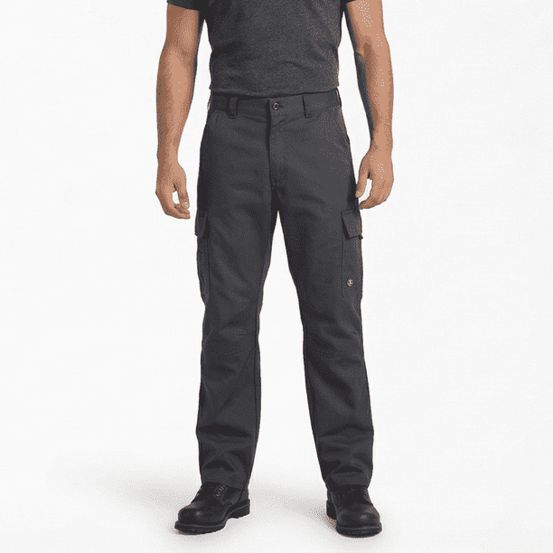 Pantalón de trabajo cargo gabardina cintura elásticada Gris