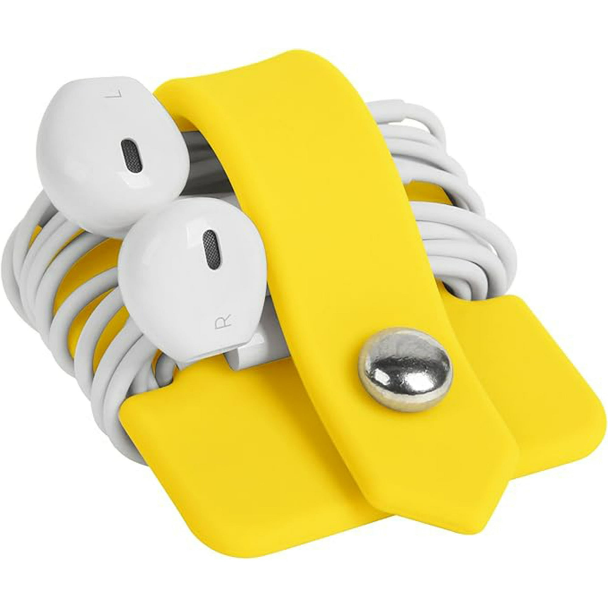 Veatool - Organizador De Cables De Audifonos Portátil - Fabricado Con Silicona De Alta Calidad, Fácil De Guardar, Compacto Y Portátil, Color Amarillo