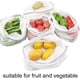 thumbnail image 3 of Bolsas de malla reutilizables para frutas y verduras, lavables con cordón, juego de 12: dos grandes de 30 x 43 cm, cinco medianas de 30 x 35 cm y cinco pequeñas de 30 x 20 cm (paquete de 12)., 3 of 7