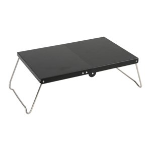 Magideal - Mesa Plegable Para Acampar, Escritorio Plegable Portátil, Escritorio Exterior Multifuncional De Aleación De Aluminio Para Acampar En El Patio Trasero, Negro