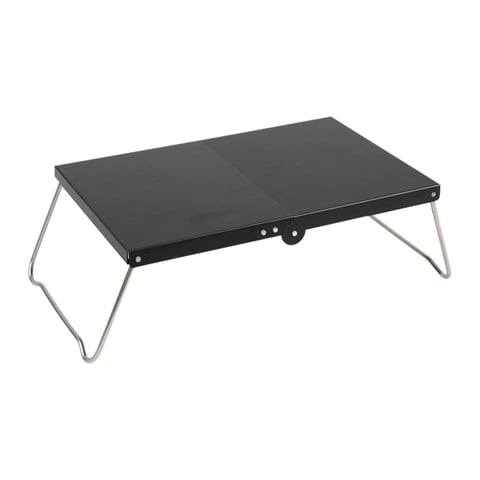 Magideal - Mesa Plegable Para Acampar, Escritorio Plegable Portátil, Escritorio Exterior Multifuncional De Aleación De Aluminio Para Acampar En El Patio Trasero, Negro