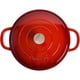 thumbnail image 4 of Olla de barro Braiser Crock-Pot de hierro fundido esmaltado artesanal de 5 litros, color rojo, 4 of 7