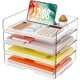thumbnail image 1 of Organizador de papel YKLSLH, 4 bandejas, carta/A4, acrílico transparente, 1 of 8