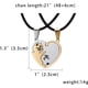 thumbnail image 3 of Collar de pareja con forma de corazón de gato (4 piezas), colgante de dos gatos y un corazón para pareja, de acero inoxidable, con rompecabezas de gato y corazón, juego a juego para parejas (A), 3 of 7