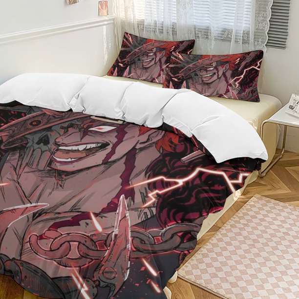 Eustass Kid Bed Duvet Cover Funny Anime Cartoon Bedding Sets Lightweight 3 Piece Comforter Sets