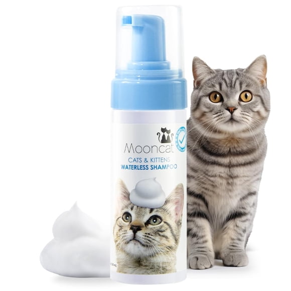 Champú sin agua para gatos Mooncat Licking Safe, 150 ml, pH equilibrado
