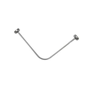 Magideal - Barra De Ducha Curva Extensible Percha De Ropa Barra Telescópica Percha De Ropa Barra De Armario Baño Barra De Ducha Curva Para Guardarropa Baño Hogar 80Cm-100Cm